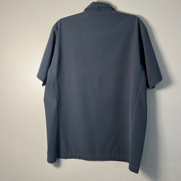 KUHL Short Sleeve Button Down - Tufflex - Mens Large - Blue/Gray Tech Fabric - Picture 3 of 8